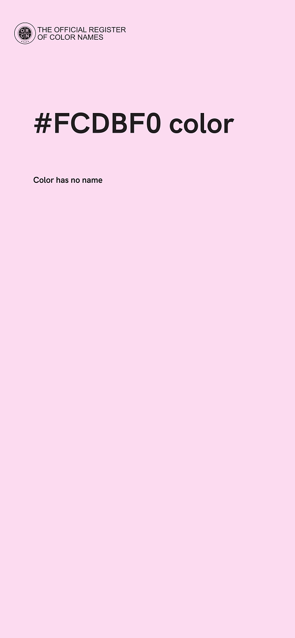 #FCDBF0 color image