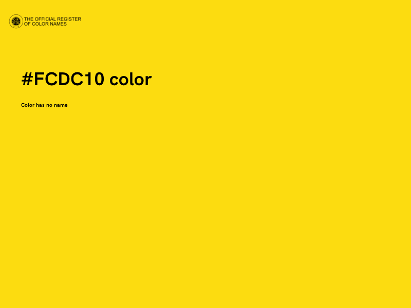 #FCDC10 color image