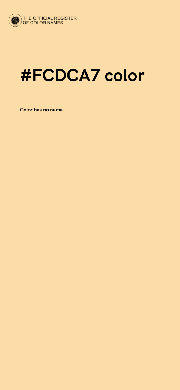 #FCDCA7 color image