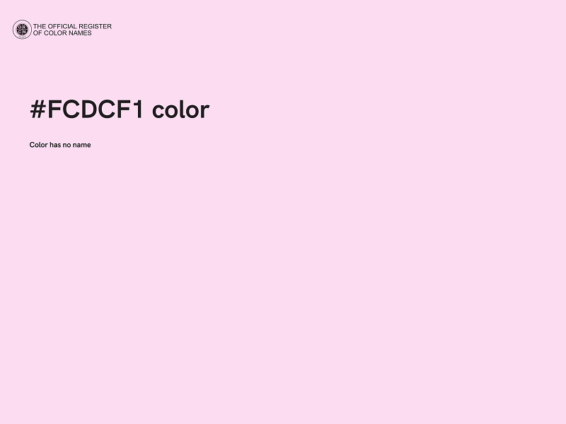 #FCDCF1 color image