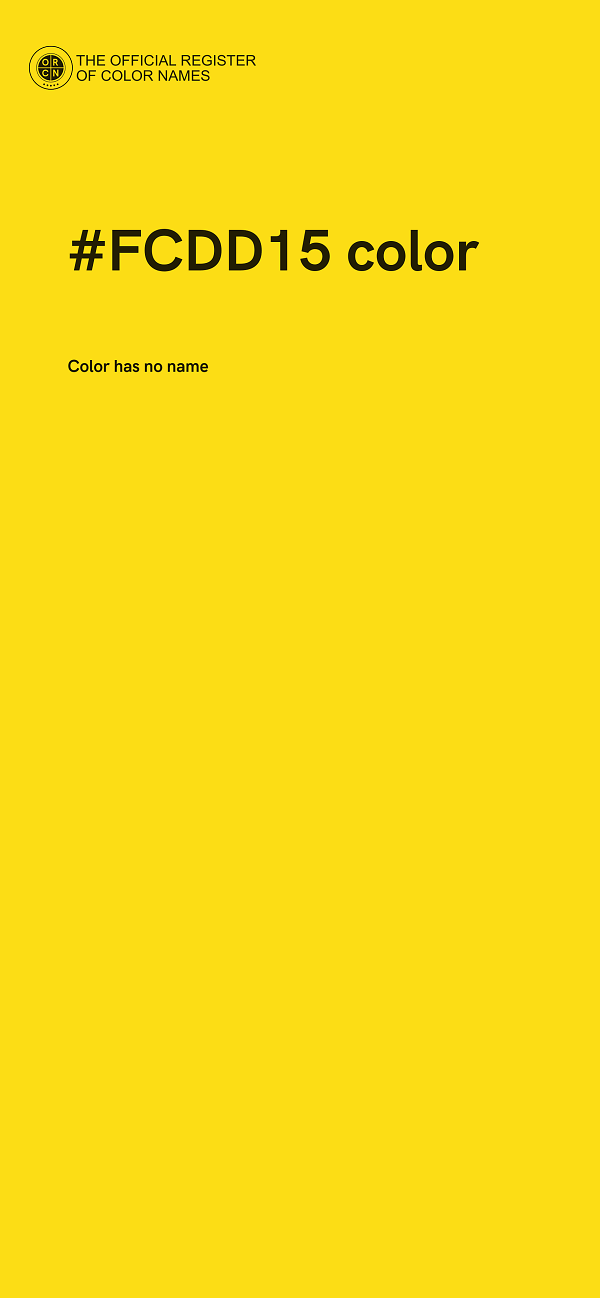 #FCDD15 color image