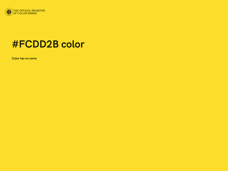 #FCDD2B color image