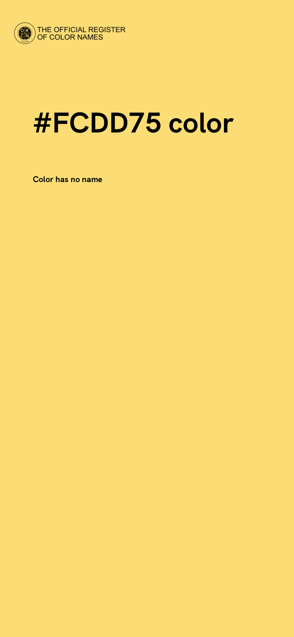 #FCDD75 color image