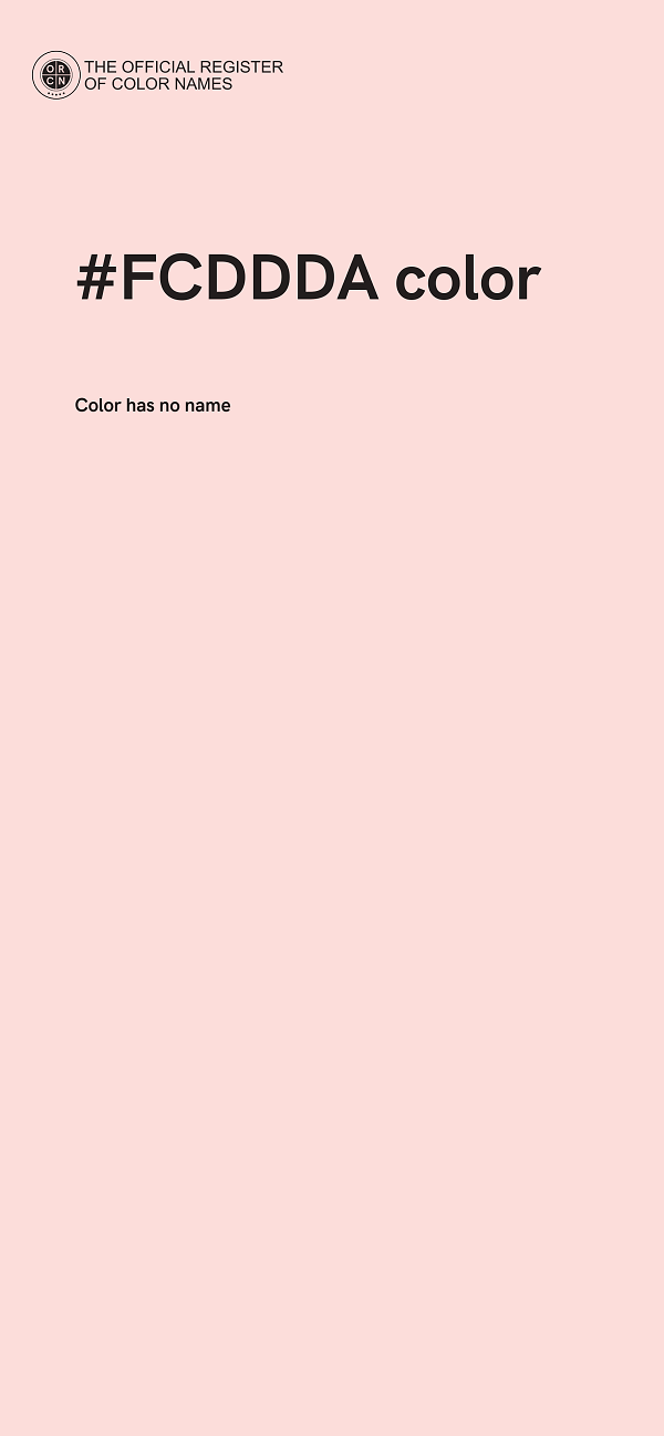 #FCDDDA color image