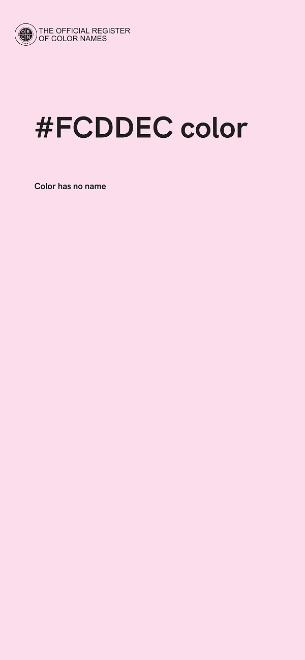 #FCDDEC color image