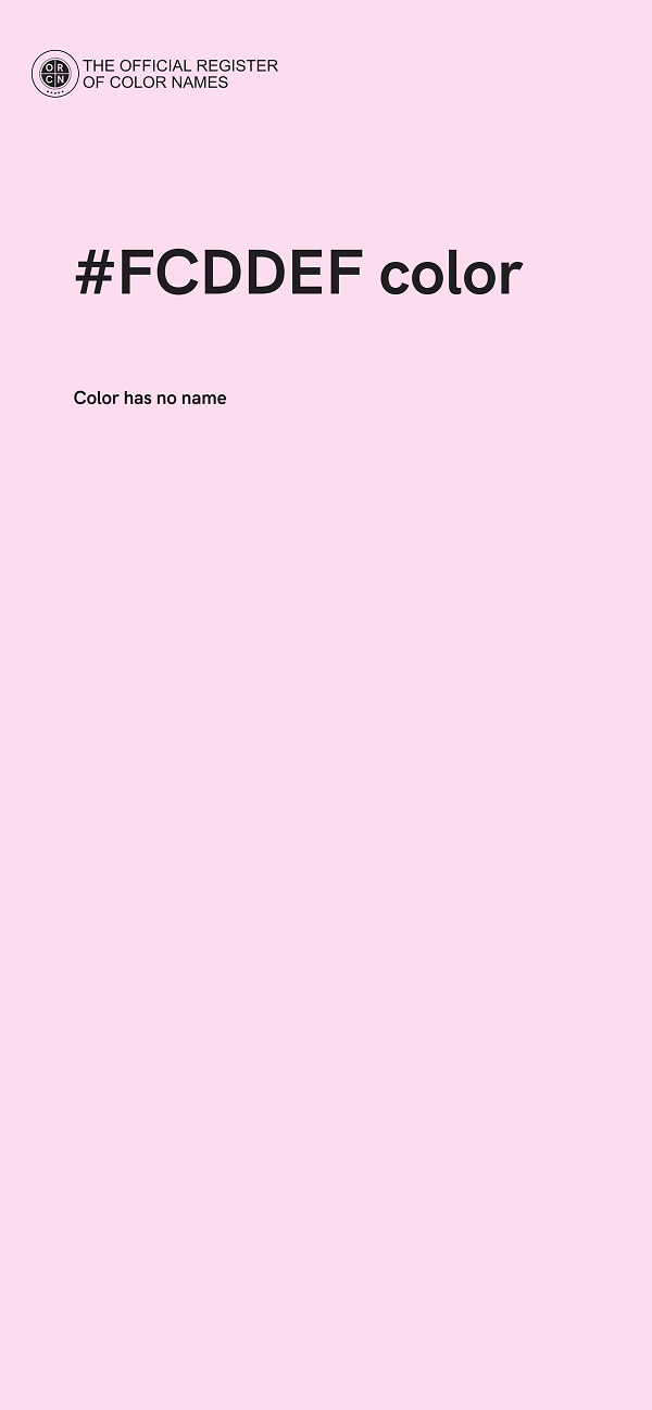 #FCDDEF color image