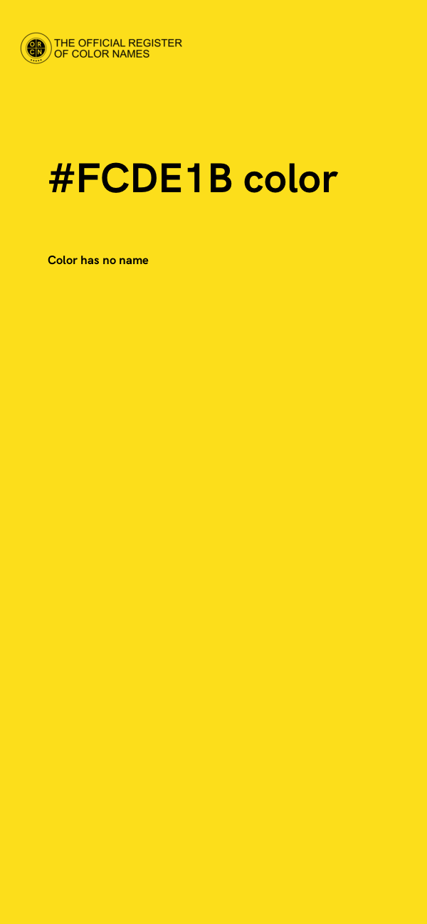 #FCDE1B color image