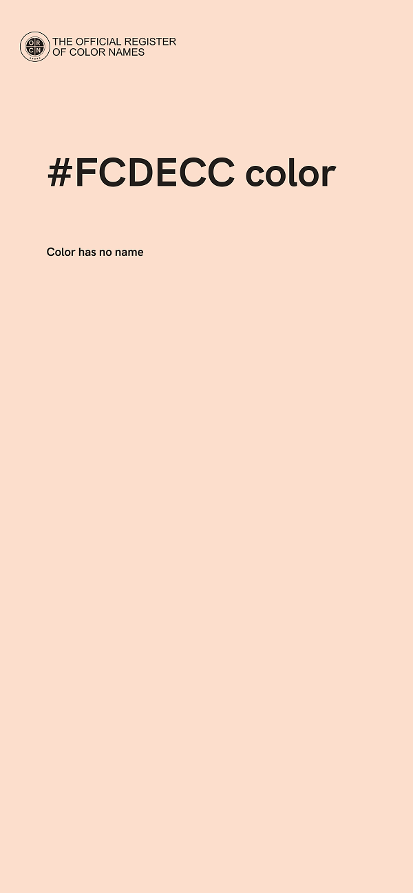 #FCDECC color image