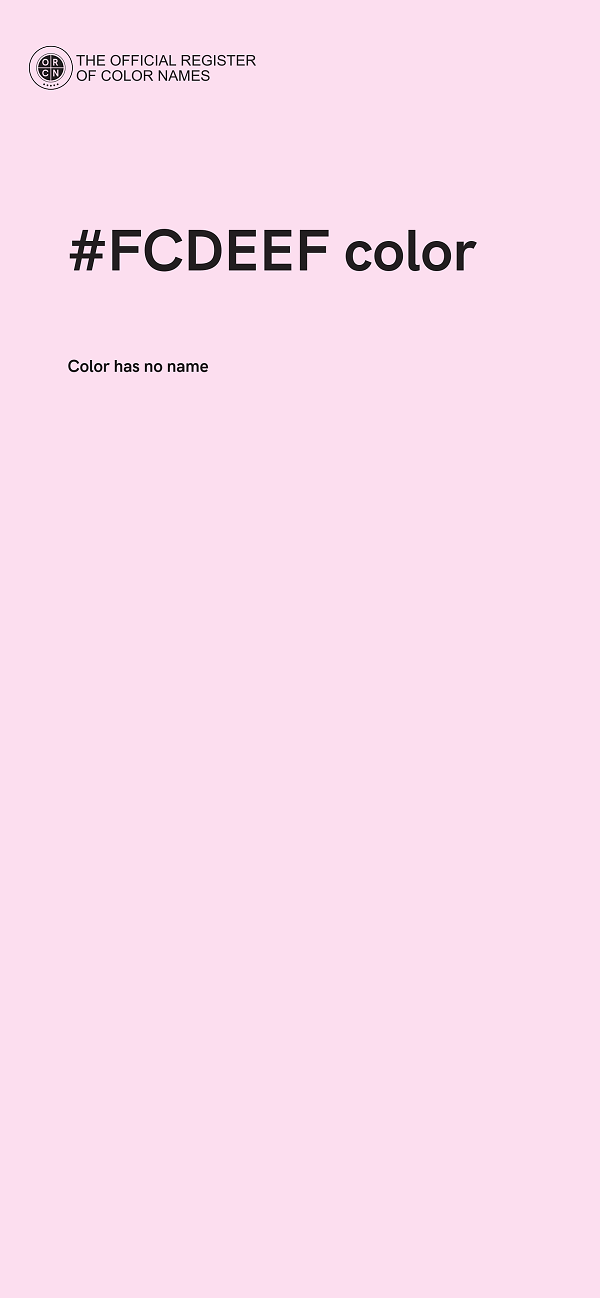#FCDEEF color image