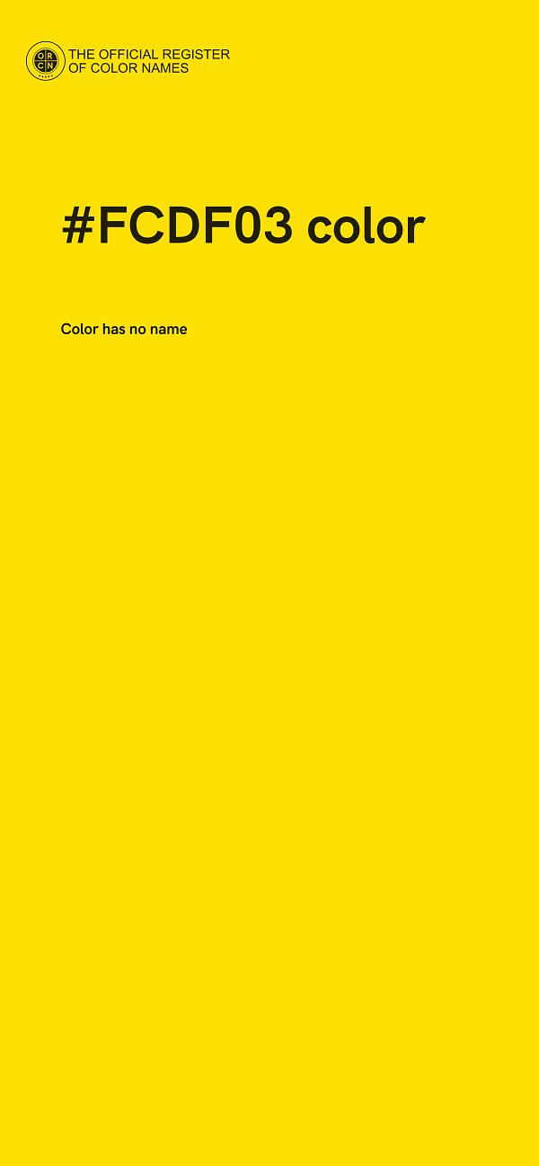 #FCDF03 color image