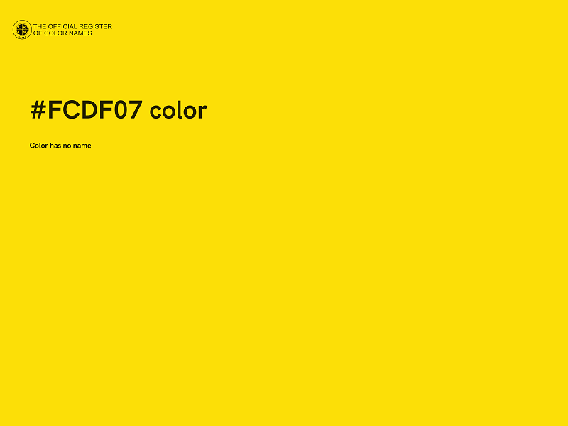 #FCDF07 color image