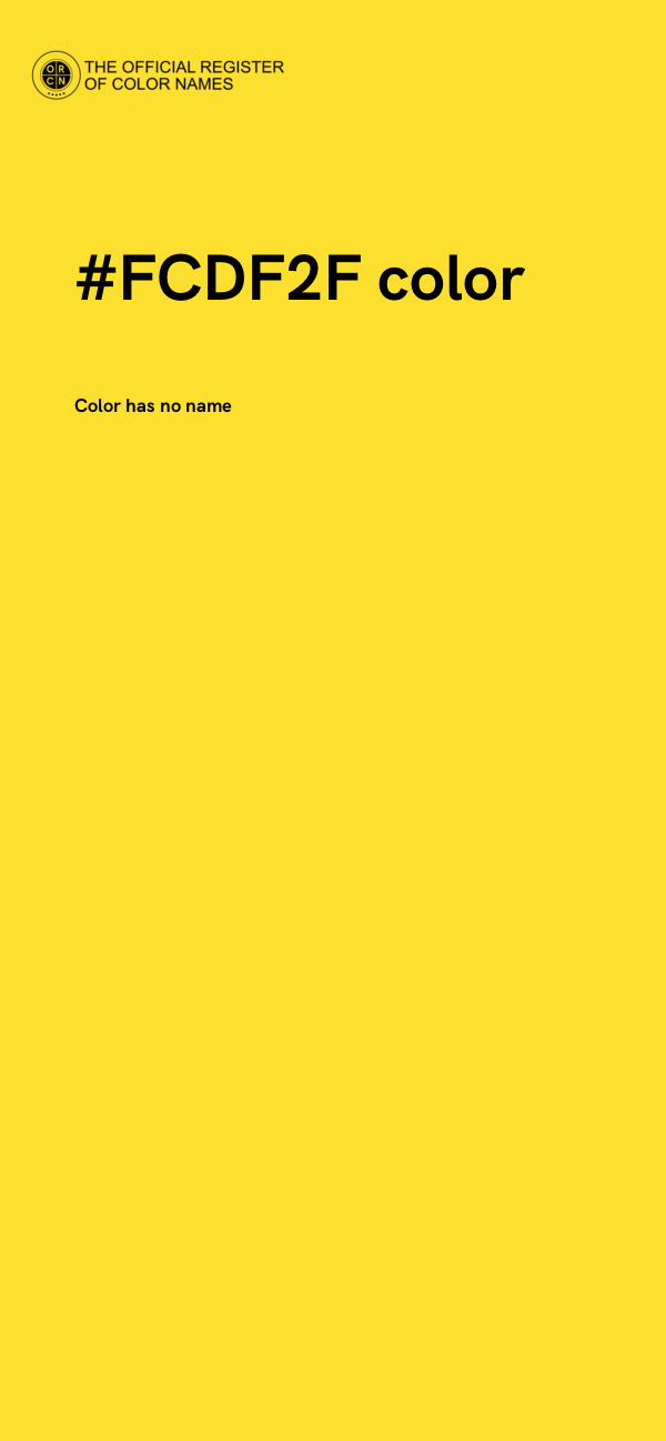 #FCDF2F color image