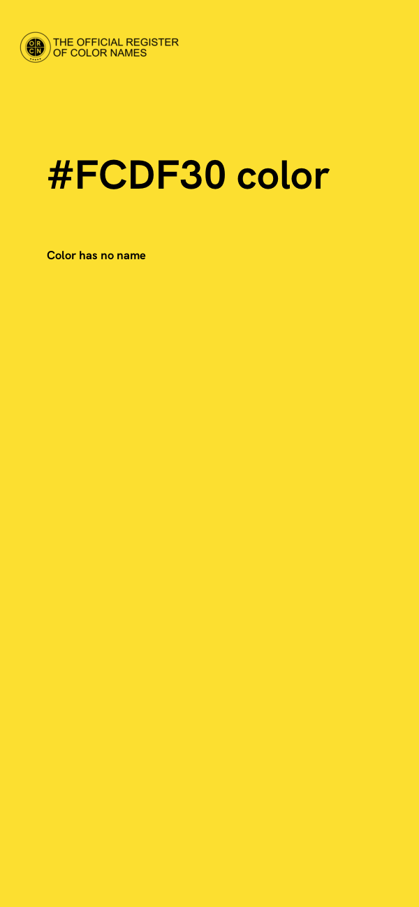 #FCDF30 color image