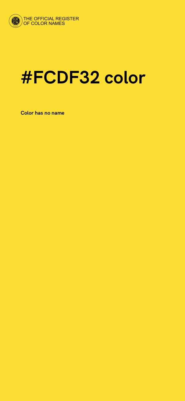 #FCDF32 color image