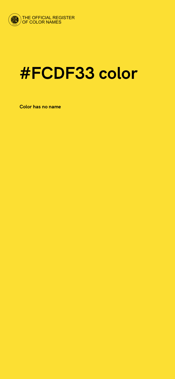 #FCDF33 color image