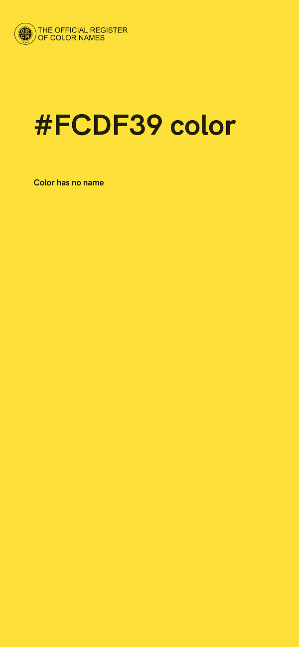 #FCDF39 color image