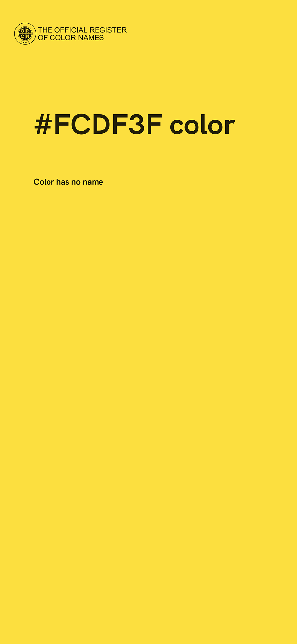 #FCDF3F color image