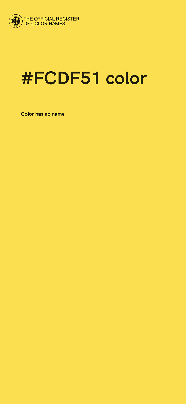 #FCDF51 color image