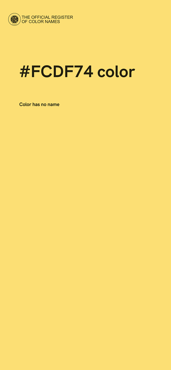 #FCDF74 color image