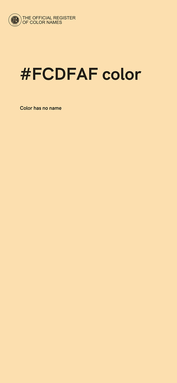 #FCDFAF color image