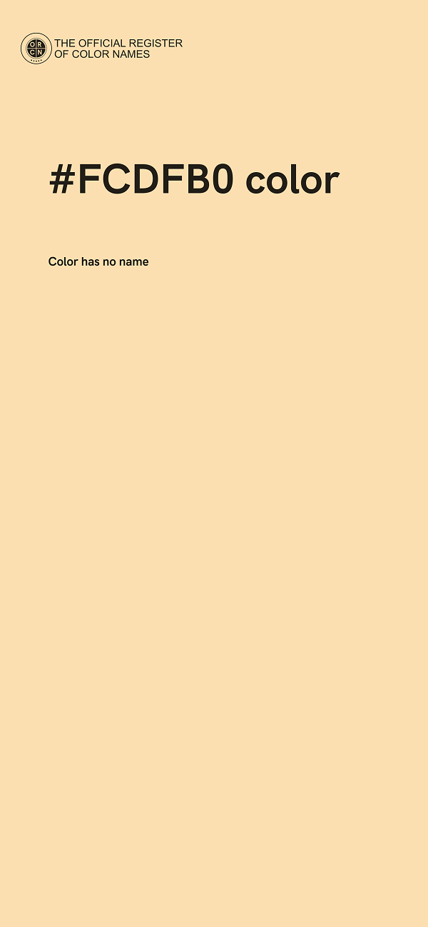 #FCDFB0 color image