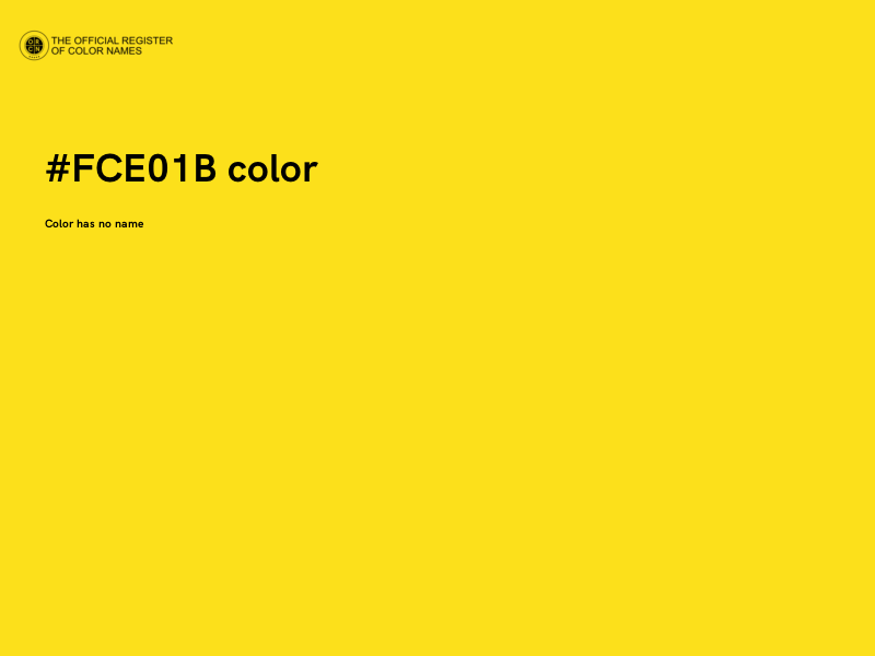 #FCE01B color image