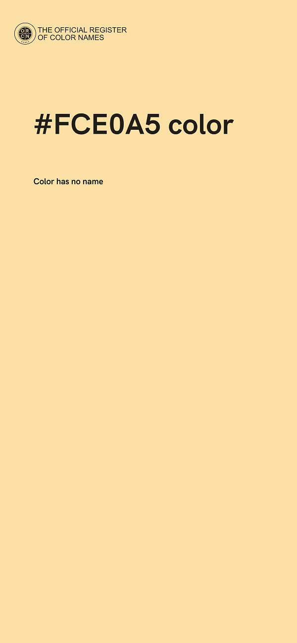 #FCE0A5 color image