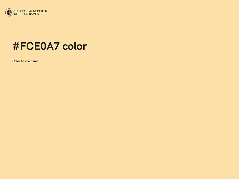 #FCE0A7 color image