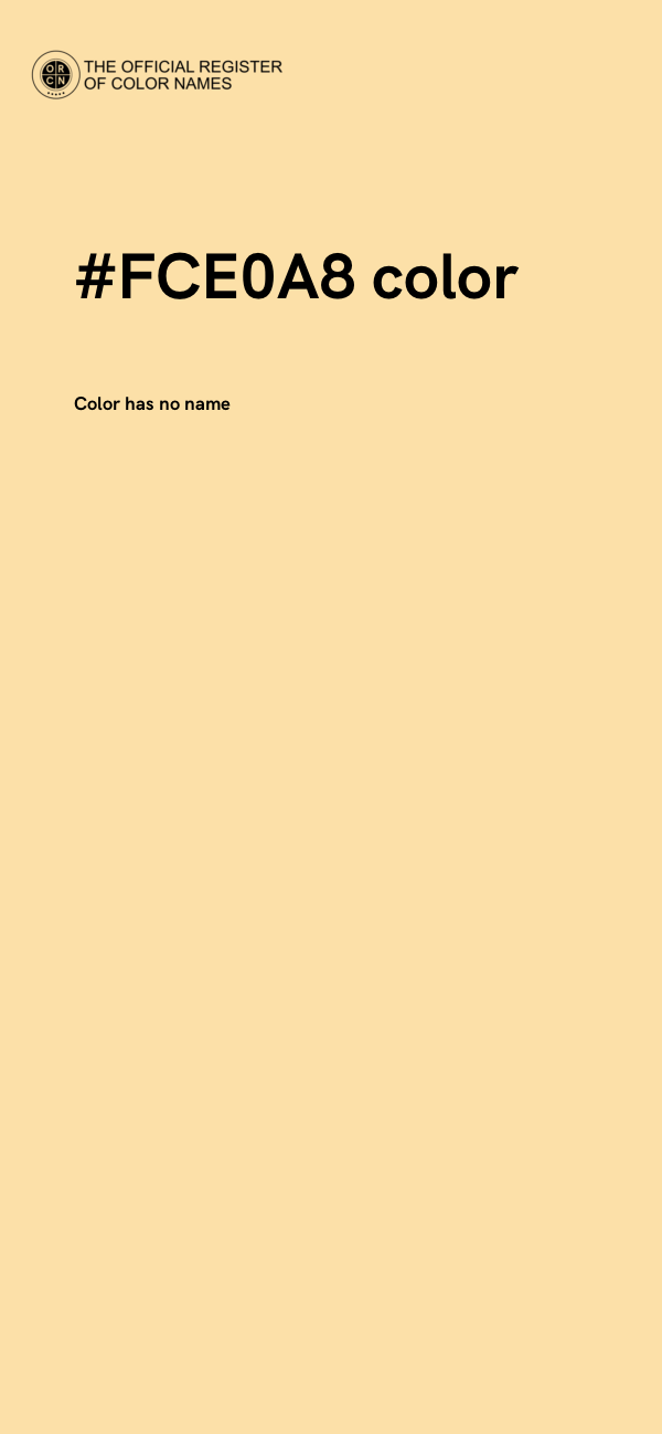 #FCE0A8 color image