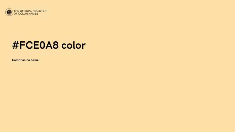 #FCE0A8 color image