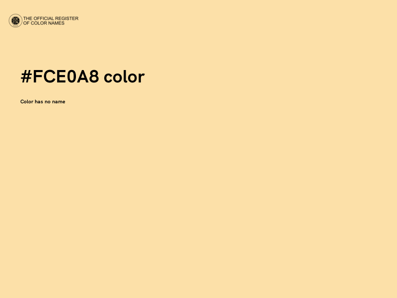 #FCE0A8 color image