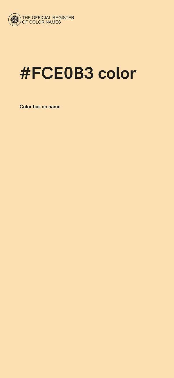 #FCE0B3 color image