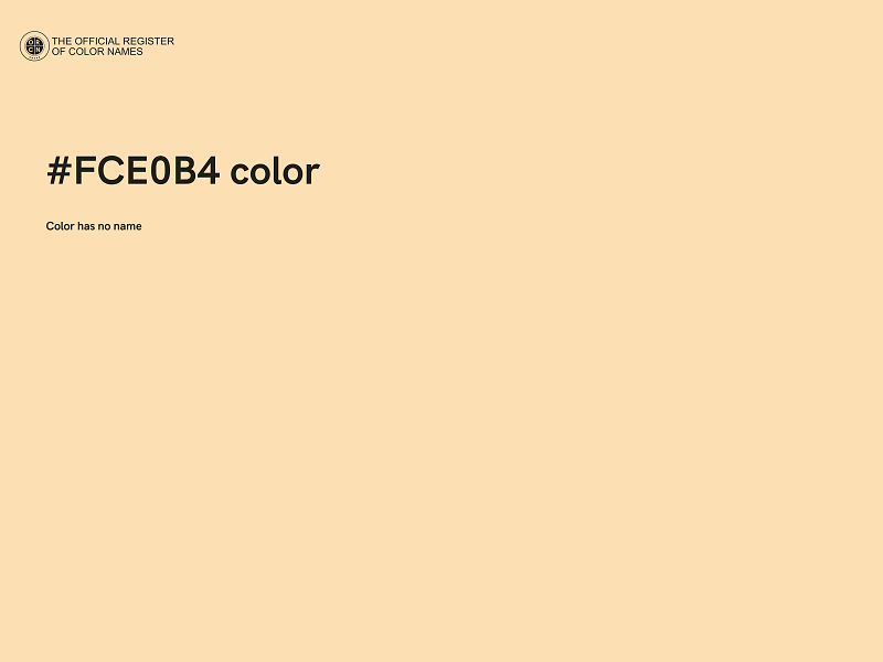 #FCE0B4 color image