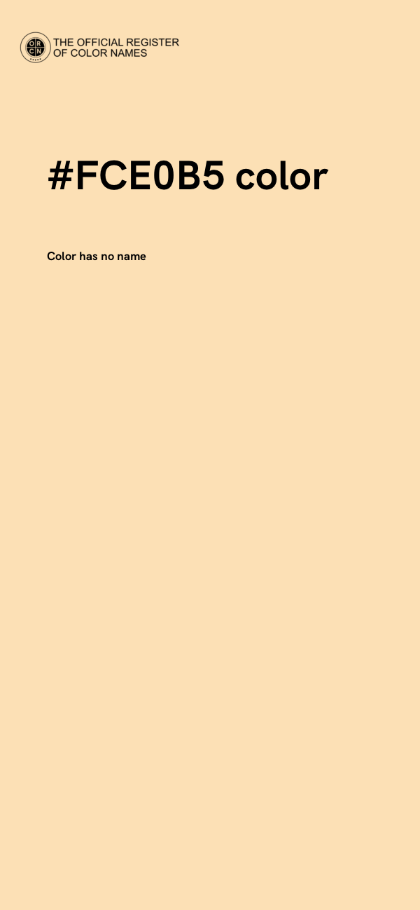 #FCE0B5 color image