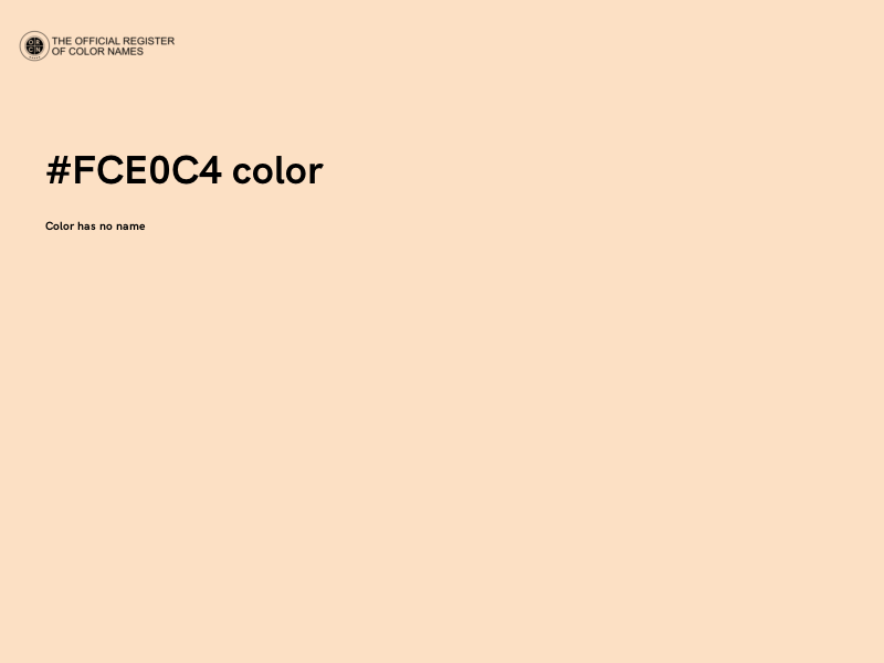 #FCE0C4 color image