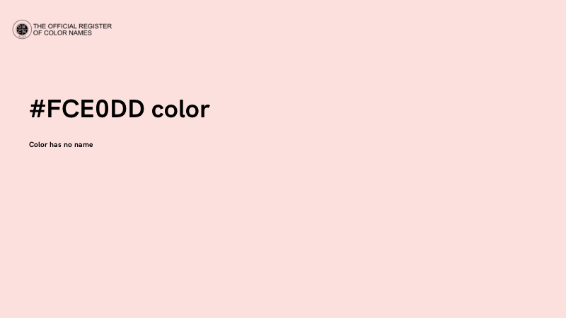 #FCE0DD color image