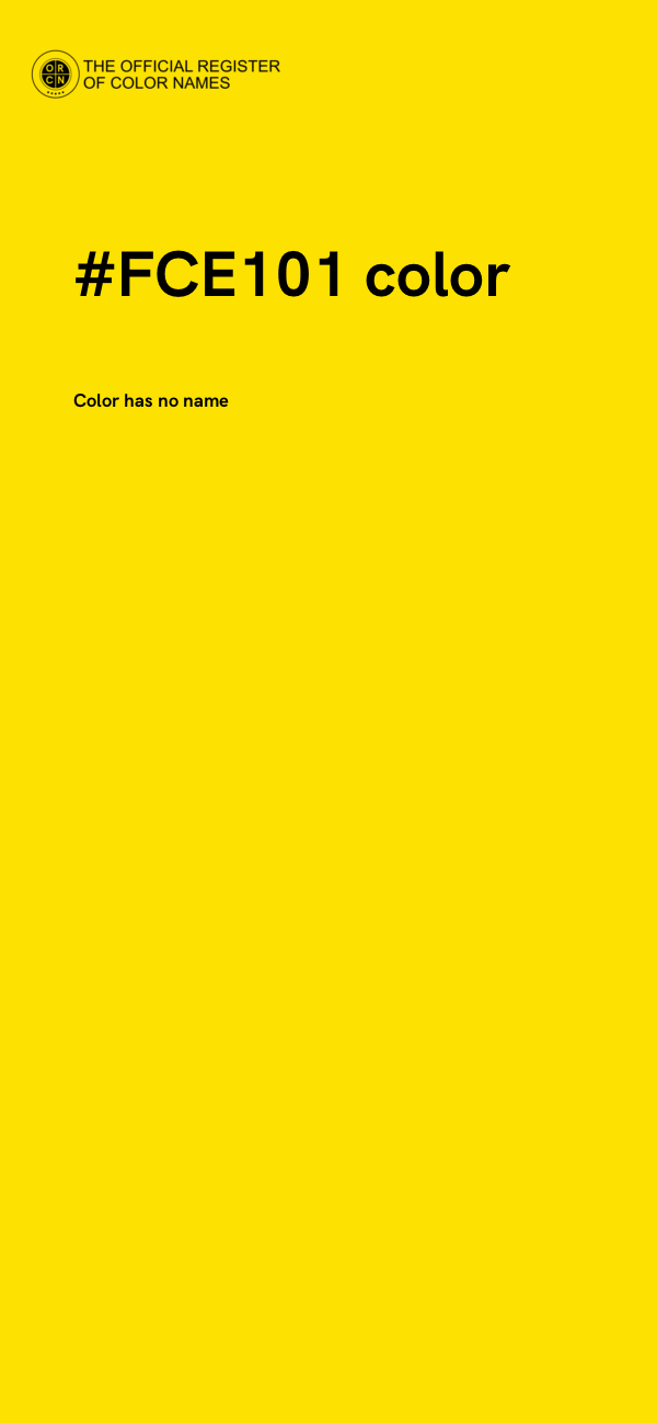 #FCE101 color image