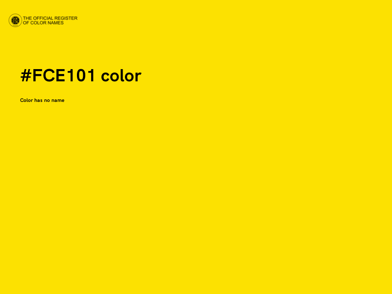 #FCE101 color image