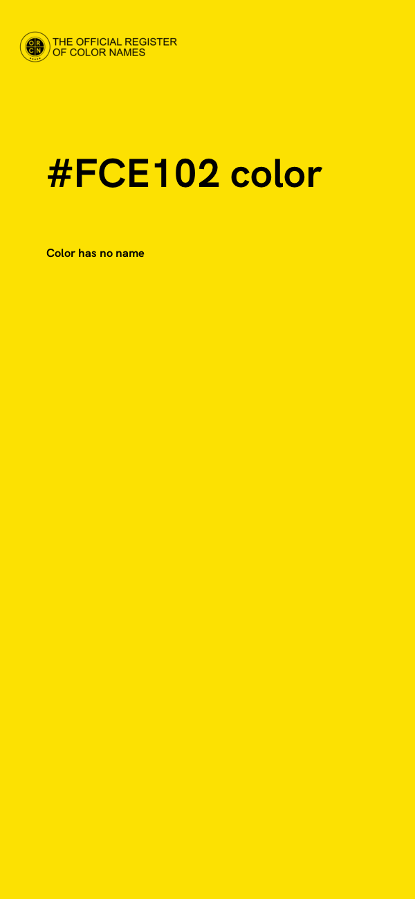 #FCE102 color image
