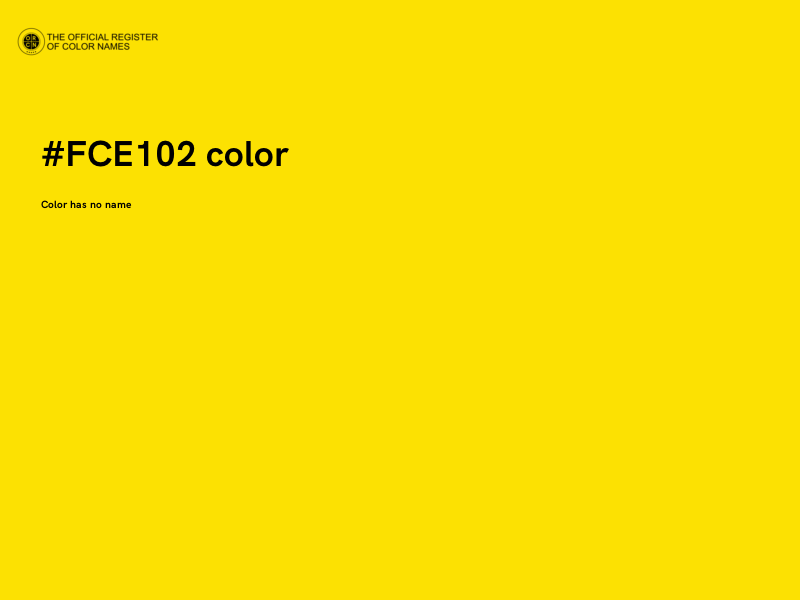 #FCE102 color image