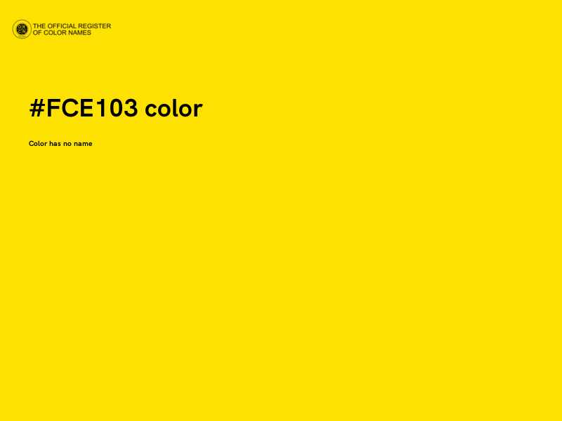 #FCE103 color image