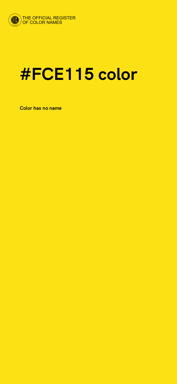 #FCE115 color image