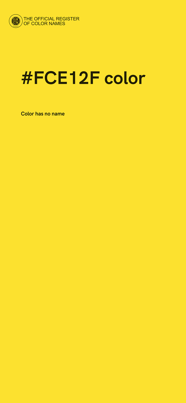 #FCE12F color image