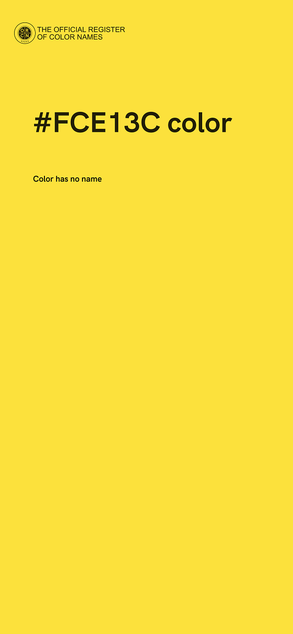#FCE13C color image