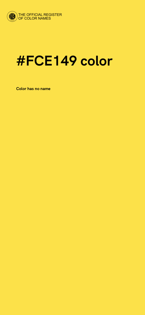#FCE149 color image