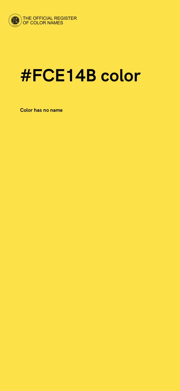 #FCE14B color image