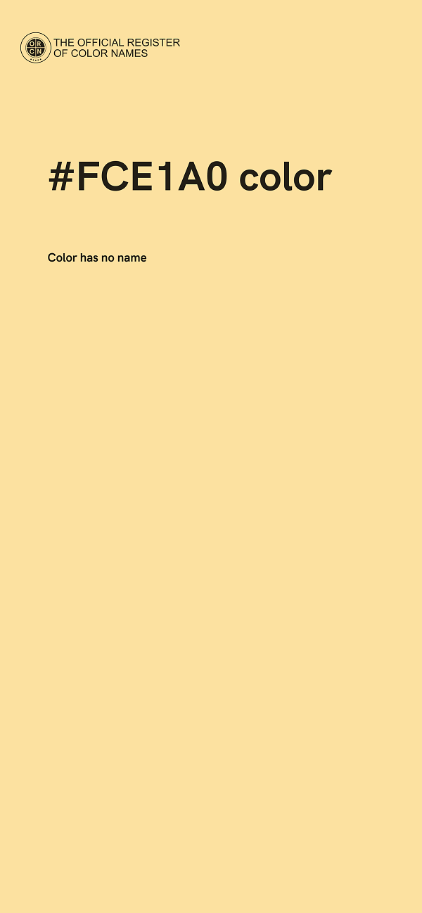 #FCE1A0 color image
