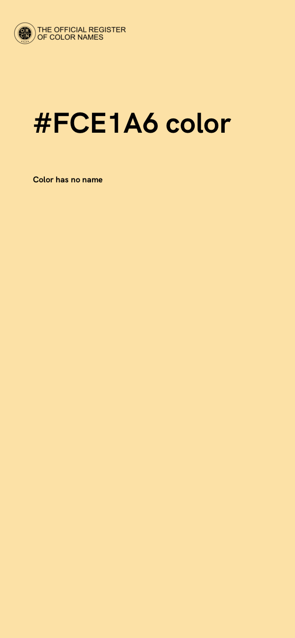 #FCE1A6 color image