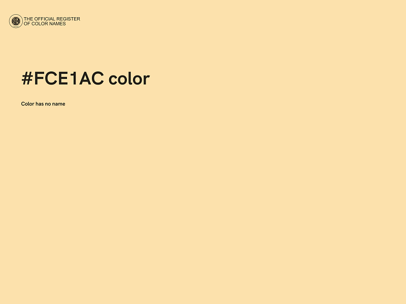 #FCE1AC color image