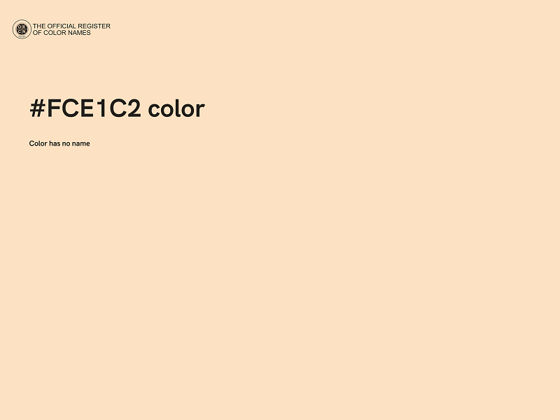 #FCE1C2 color image